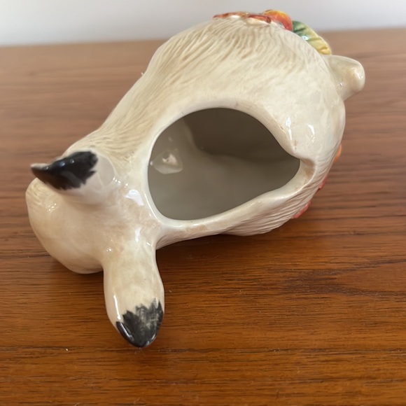 Fitz & Floyd Snowy Woods Bunny Rabbit Covered Jar Canister Trinket Dish - Picture 5 of 7